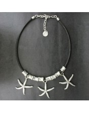 Deniz Yildizi Leather Necklace